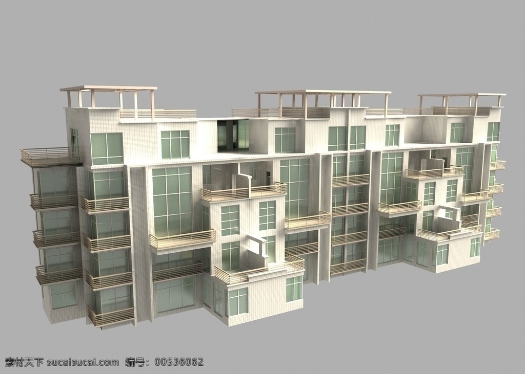 3d多层别墅 3d 多层 别墅 模型 楼房 建筑设计 环境设计