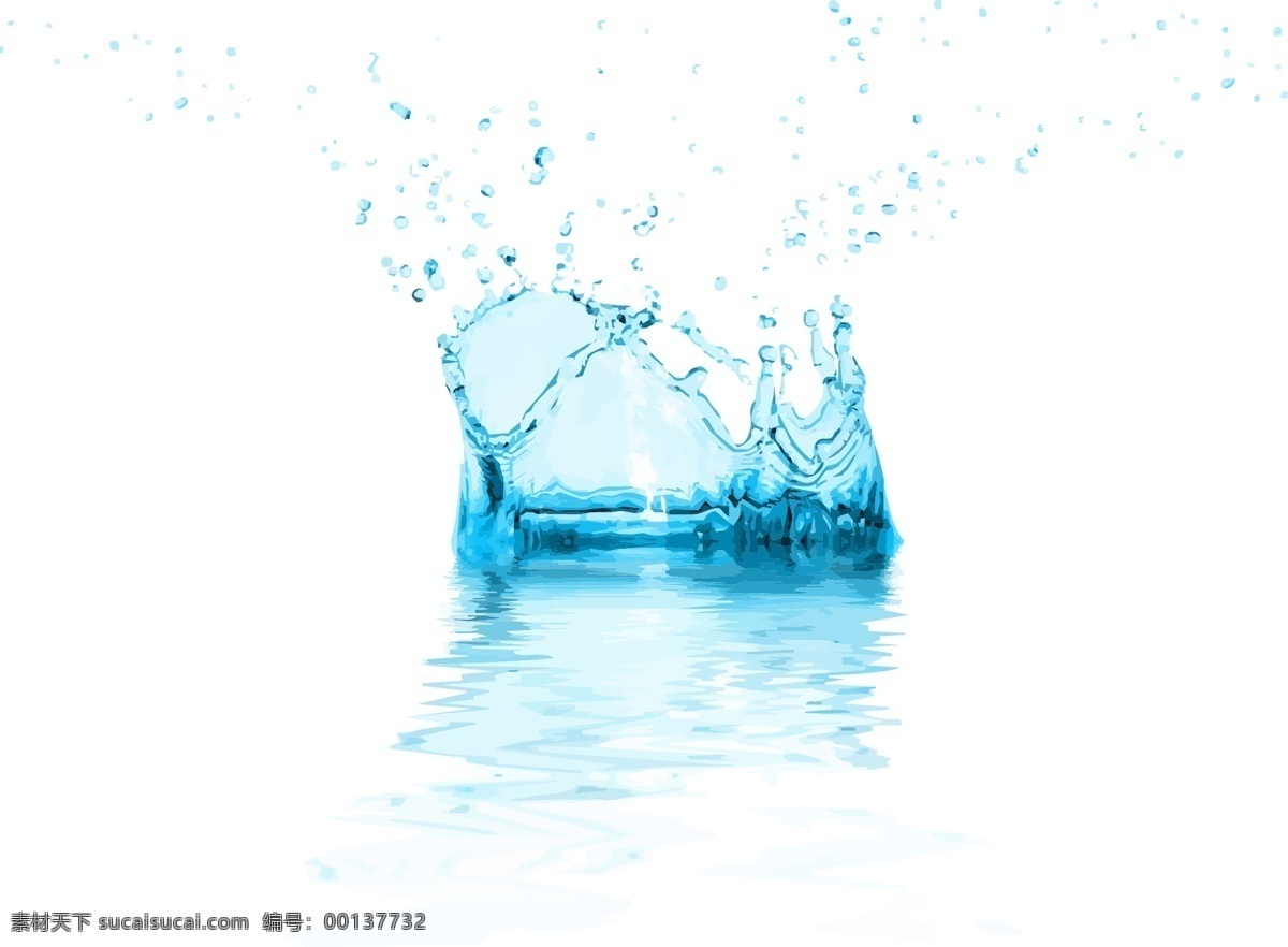 水花 矢量 素材图片 源文件 白色