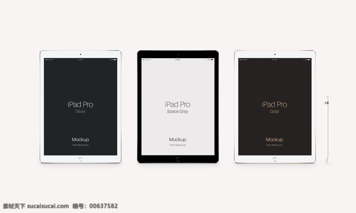ipad pro 载体 样机 苹果 实物模型 白色