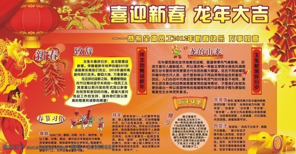 喜迎 新春 板报 分层图 龙年大吉 模版 矢量图 喜迎新春 宣传栏 宣传栏模版 春节习俗 展板 展板模板 矢量 其他展板设计