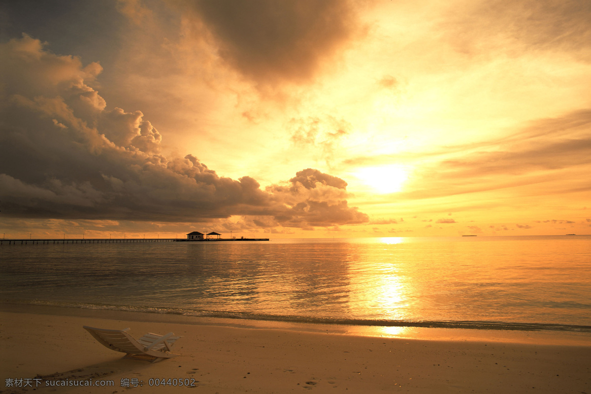 海滩 黄昏 景色 大海 沙滩 摄影图库 夕阳 自然风景 自然景观 滩黄昏景色