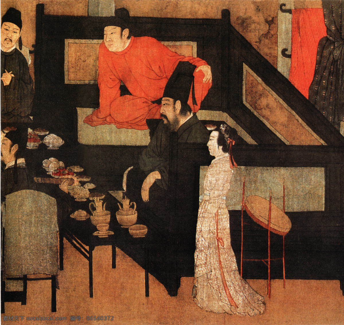 古代 人物 壁画 宫廷人物 古代人物 人物画像 中国风 中国文化 中华艺术绘画 文化艺术