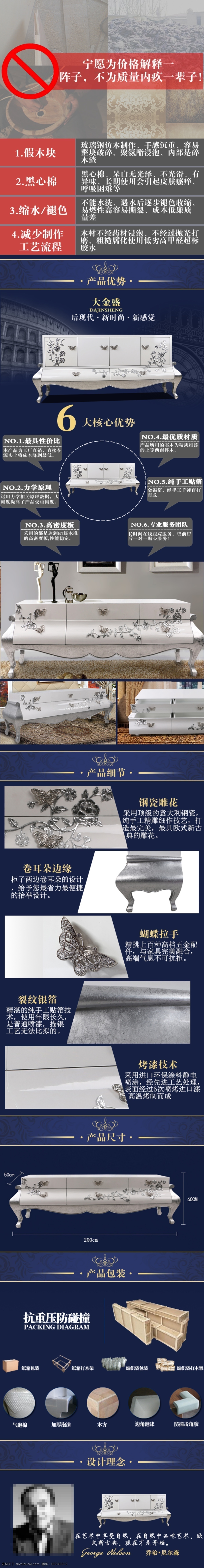淘宝 手机 详情 页 模板 大气 高端 蓝色 手机详情页