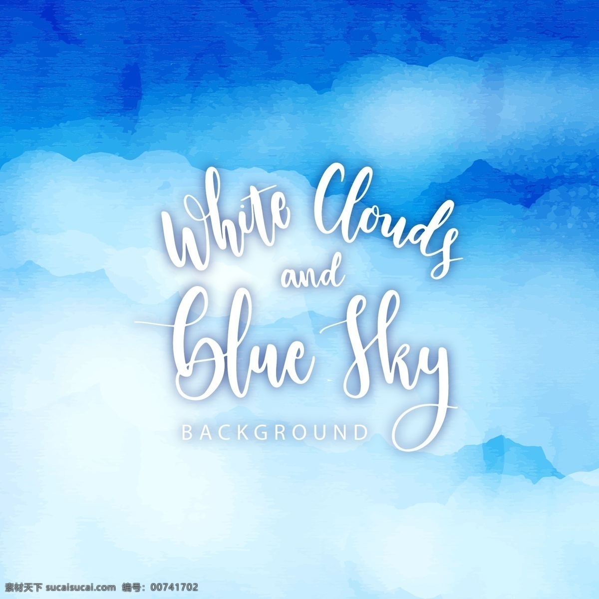蓝天白云 天空 矢量天空白云 水彩天空 手绘天空 云朵 云层 天空背景 海报背景 风景 云彩 云海 卡通天空 卡通白云 卡通云朵 卡通设计