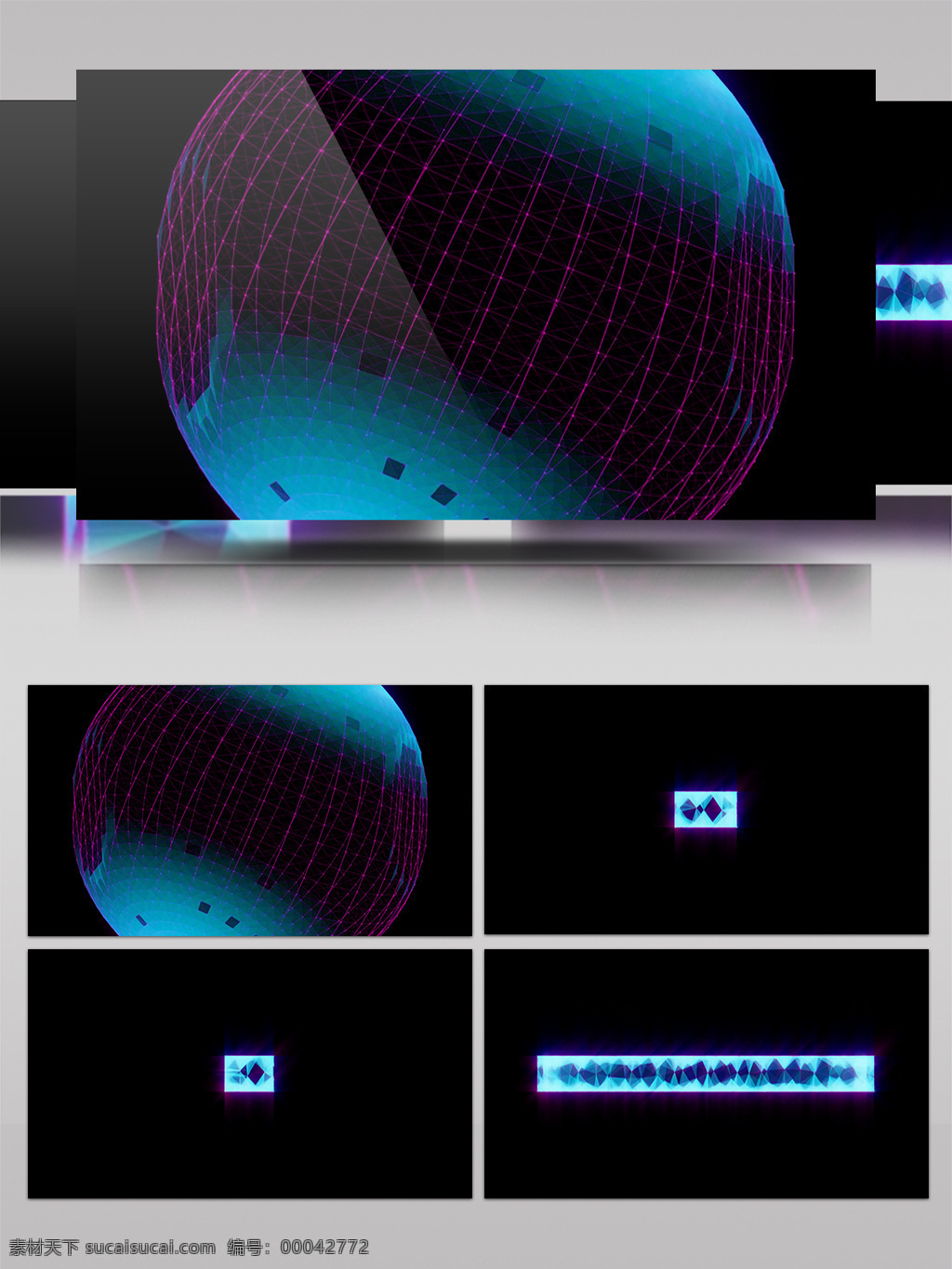 蓝色 星球 视频 昏暗 矩形 视频素材 动态视频素材