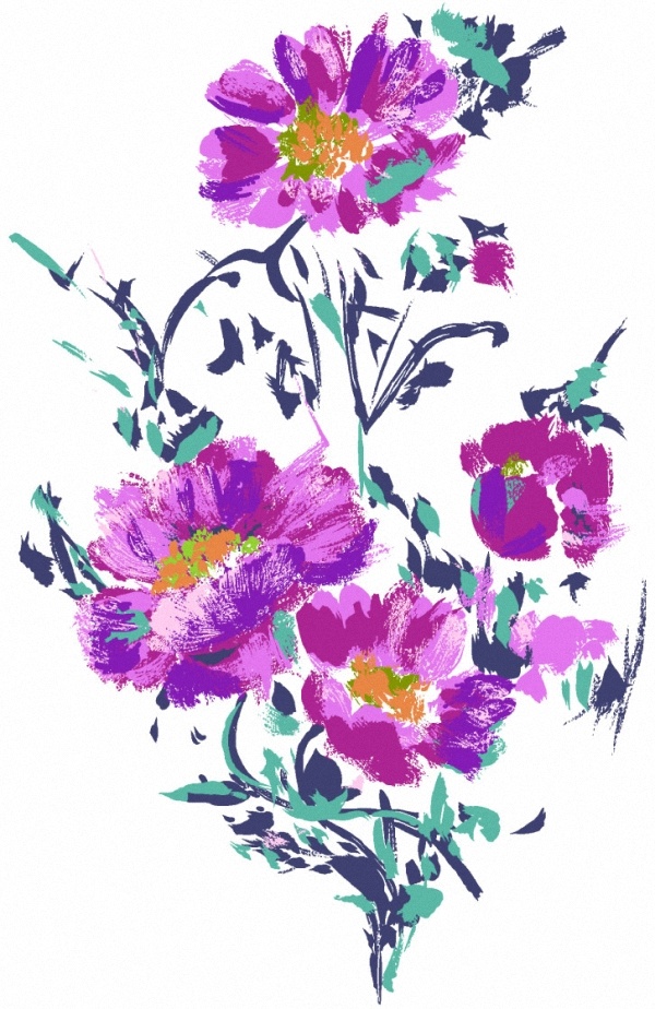 位图免费下载 服装图案 花卉 时尚休闲女装 位图 植物 成熟优雅女装 面料图库 服装设计 图案花型