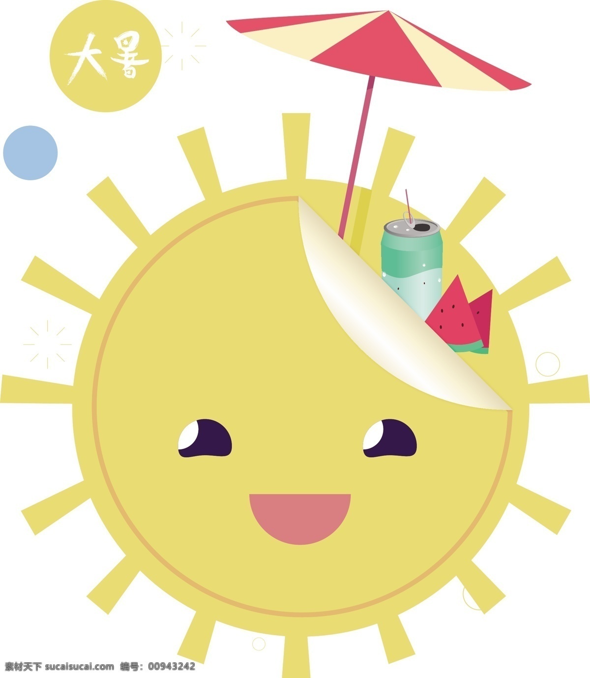 原创 元素 可爱 夏日 大暑 卡通 太阳 插画 照片 西瓜 卡通太阳 盛夏 夏日旅游 大暑旅游 手绘 夏天 度假 插画元素