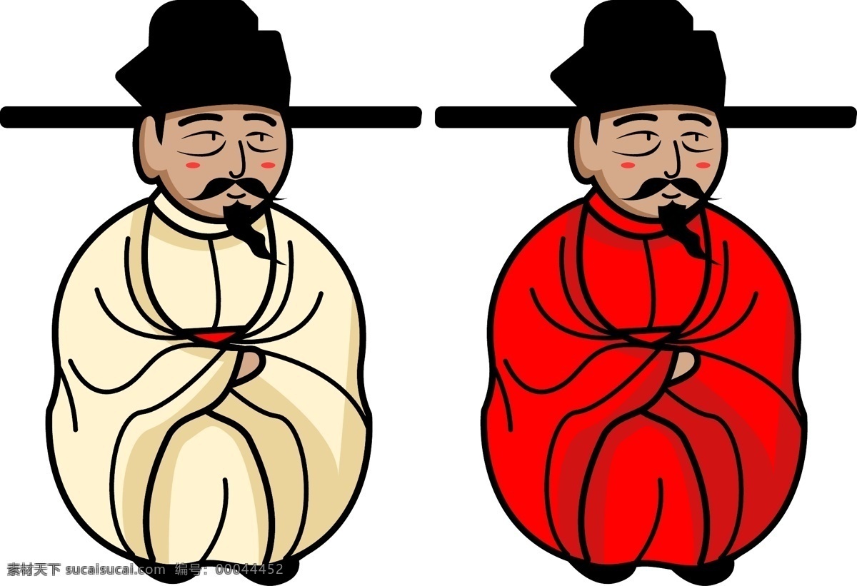 矢量 卡通 古代 中国 皇帝 宋朝 天子 宋太祖 中国皇帝