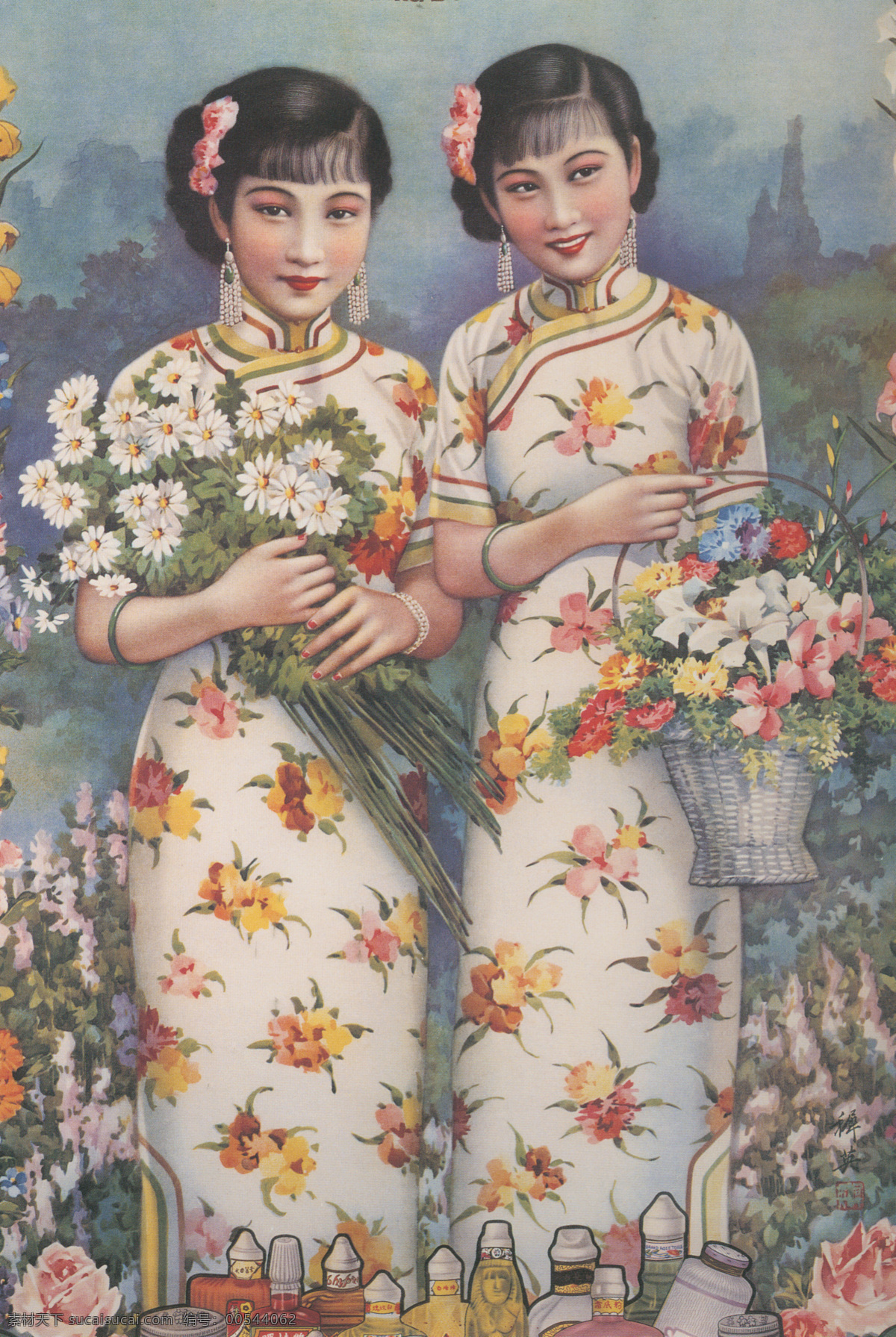 上海滩 月历 美女 复古 人物图库 女性妇女 设计图库 300