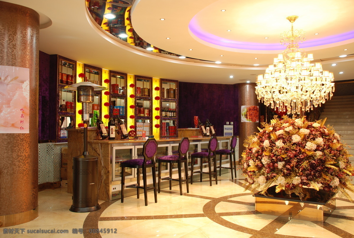 吧台设计 吊灯 花 建筑园林 酒店大堂 酒店大厅 酒店设计 奢华 迎宾台 室内设计 实景 拍摄 资料 水晶灯 室内摄影 家居装饰素材 灯饰素材