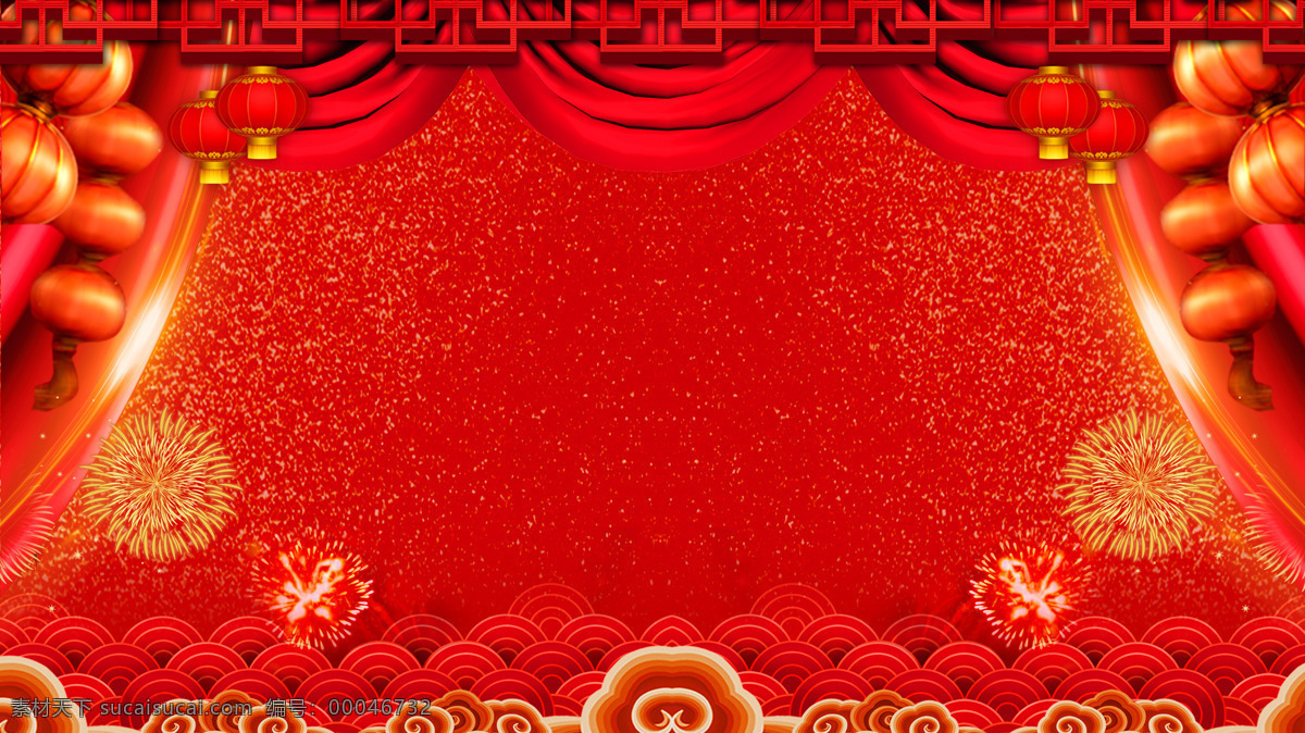 2019 新年 红色 背景 假日 快乐 新年背景 新春 春节 灯笼 烟花 吉祥 美好 色彩 节日 跨年 鞭炮 红色背景 底纹边框 背景底纹