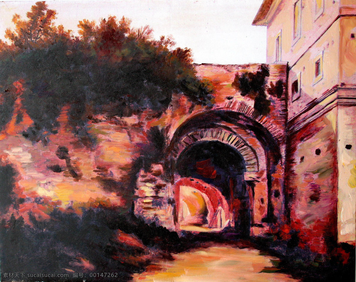 风景 油画 城堡 风景油画 古典风格 古典建筑 绘画书法 建筑 手绘油画 创作油画 文化艺术 家居装饰素材