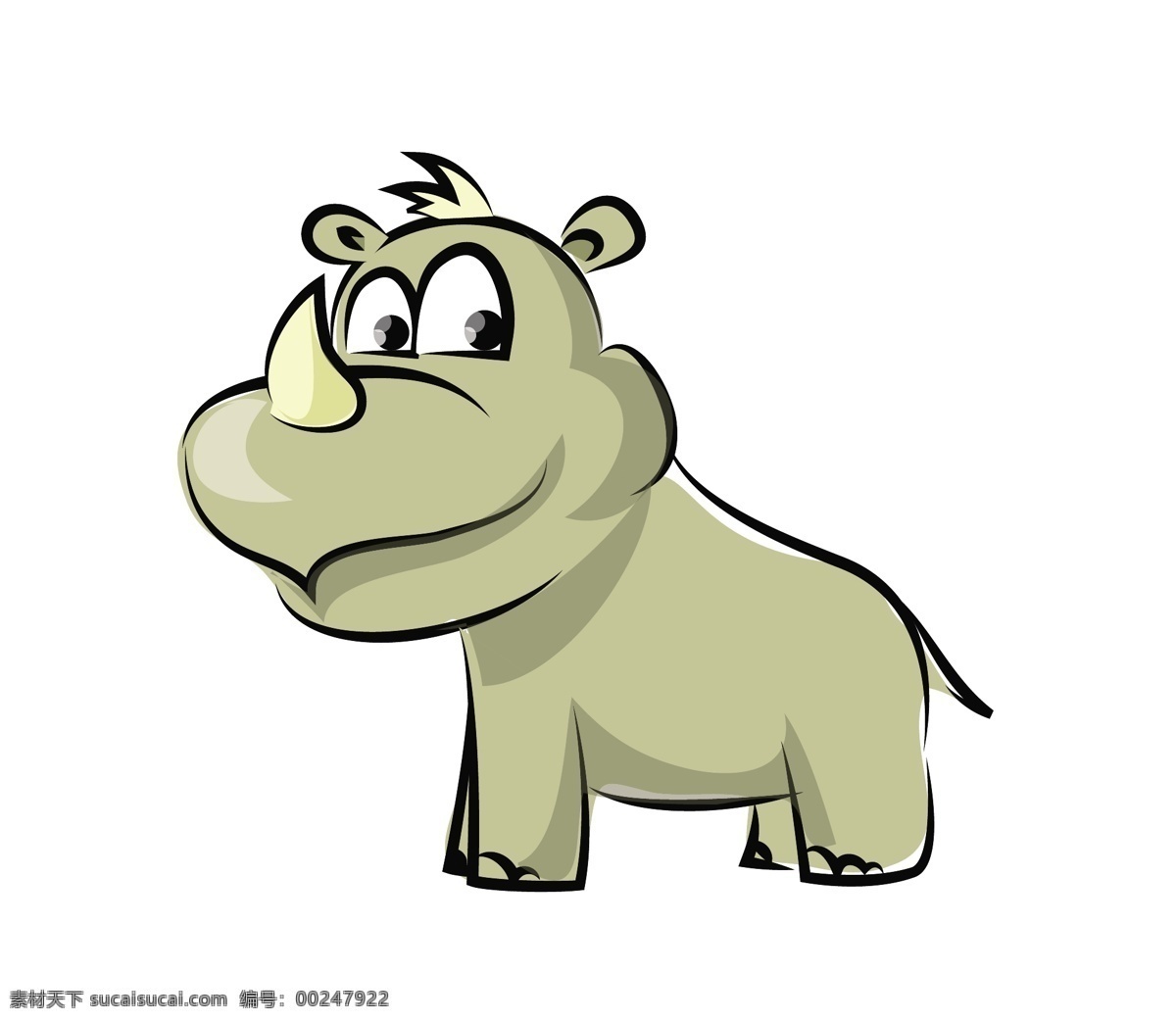 矢量 卡通 犀牛 动物 插画 卡通动物漫画 卡通形象 矢量人物 矢量素材 矢量动物
