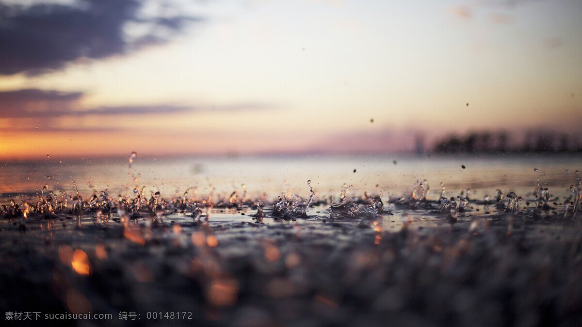 雨滴 水滴 水花 滴落 黄昏 下雨 自然景观 自然风景