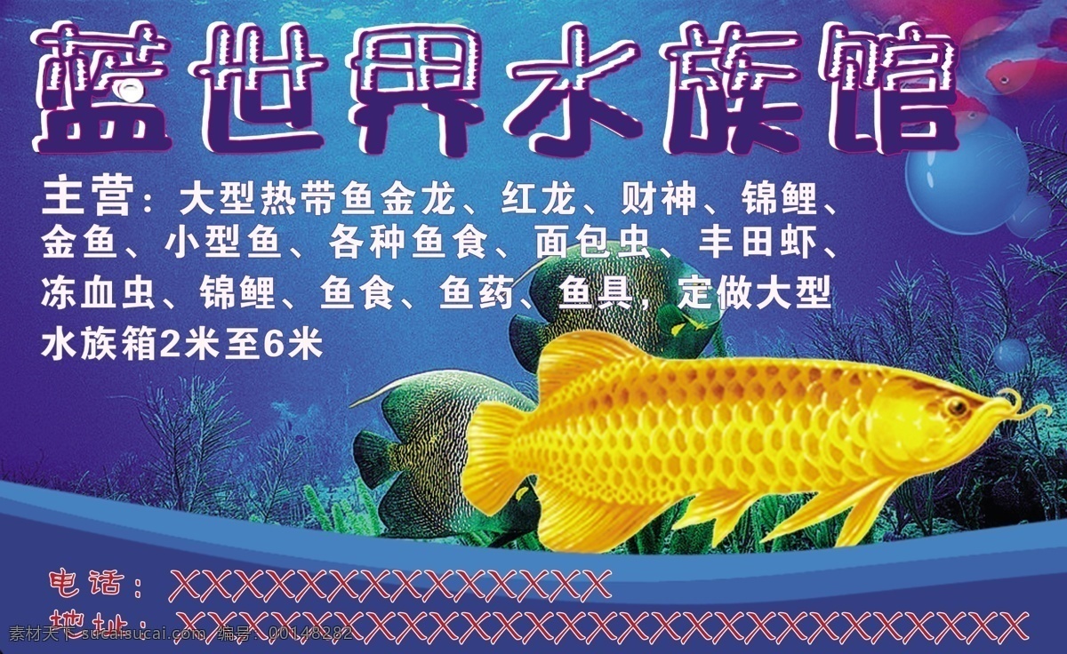 海底 水 水族馆 彩页 鱼 海底世界 海草 蓝色 黄金鱼 dm宣传单 广告设计模板 源文件