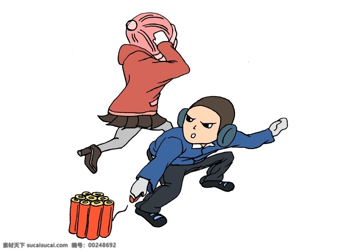 传统 习俗 蓝色 手绘 点 鞭炮 免 扣 红色 喜庆 过年 活力 传统习俗 新年 猪年 2019 热闹 开心迎接 辞旧迎新 帅气 小心 躲闪 红火