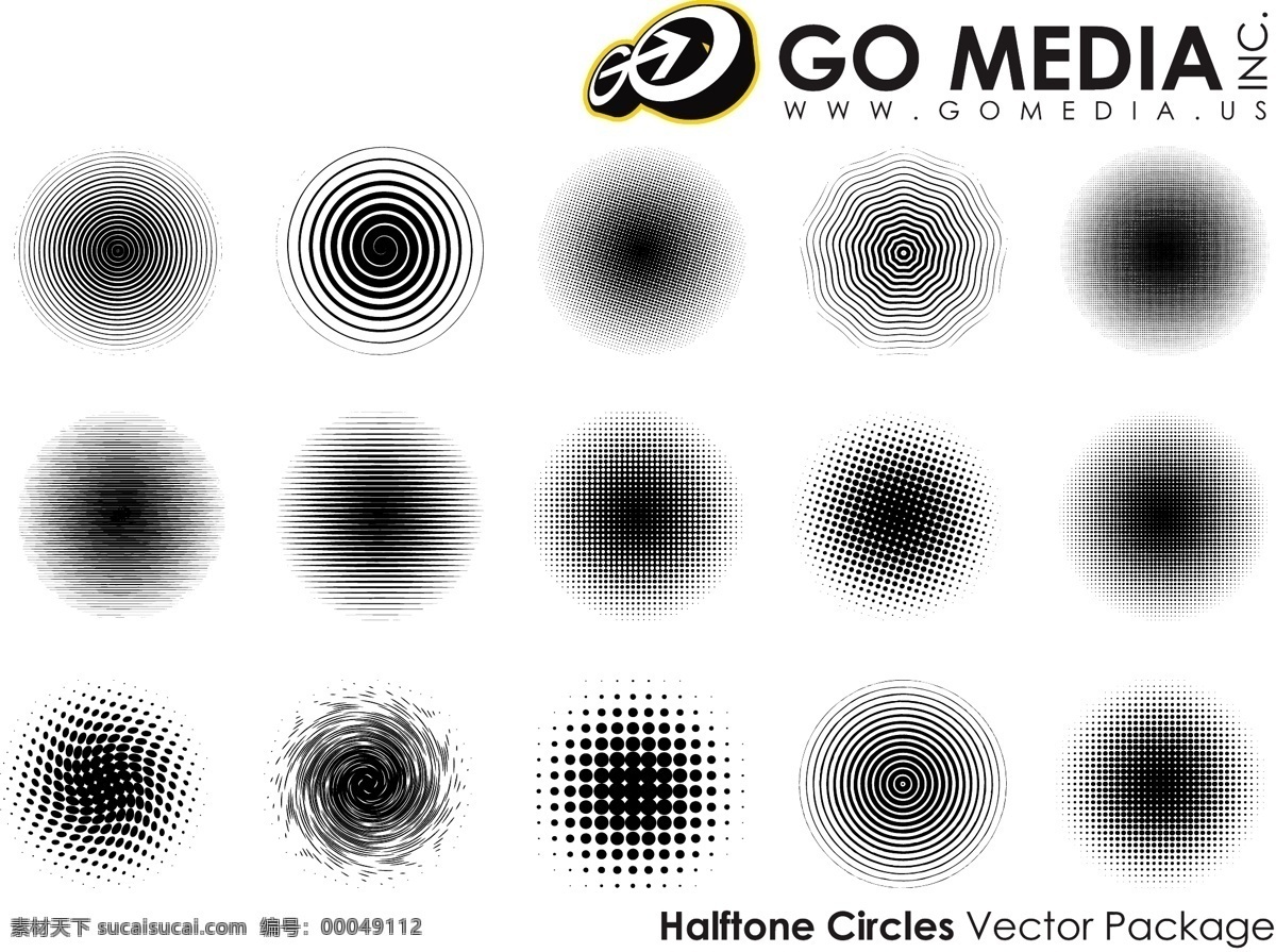 gomedia 出品 矢量 印刷 网点 变形 纹理 印刷网点 5系列 矢量图 其他矢量图