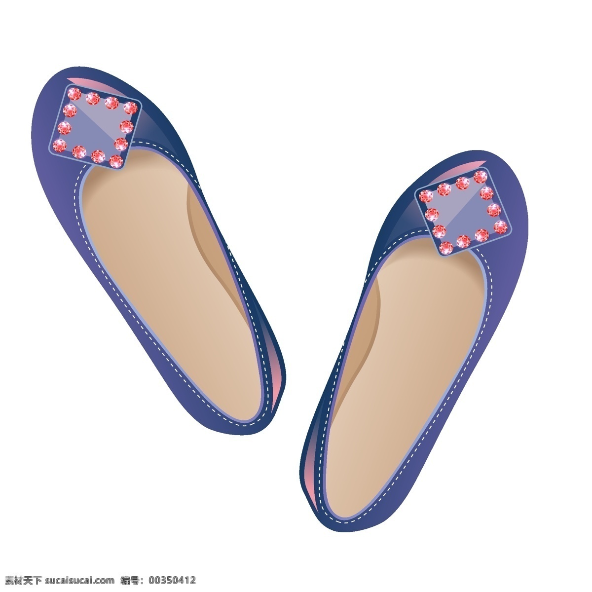蓝色 夏日 平底鞋 鞋子 凉鞋