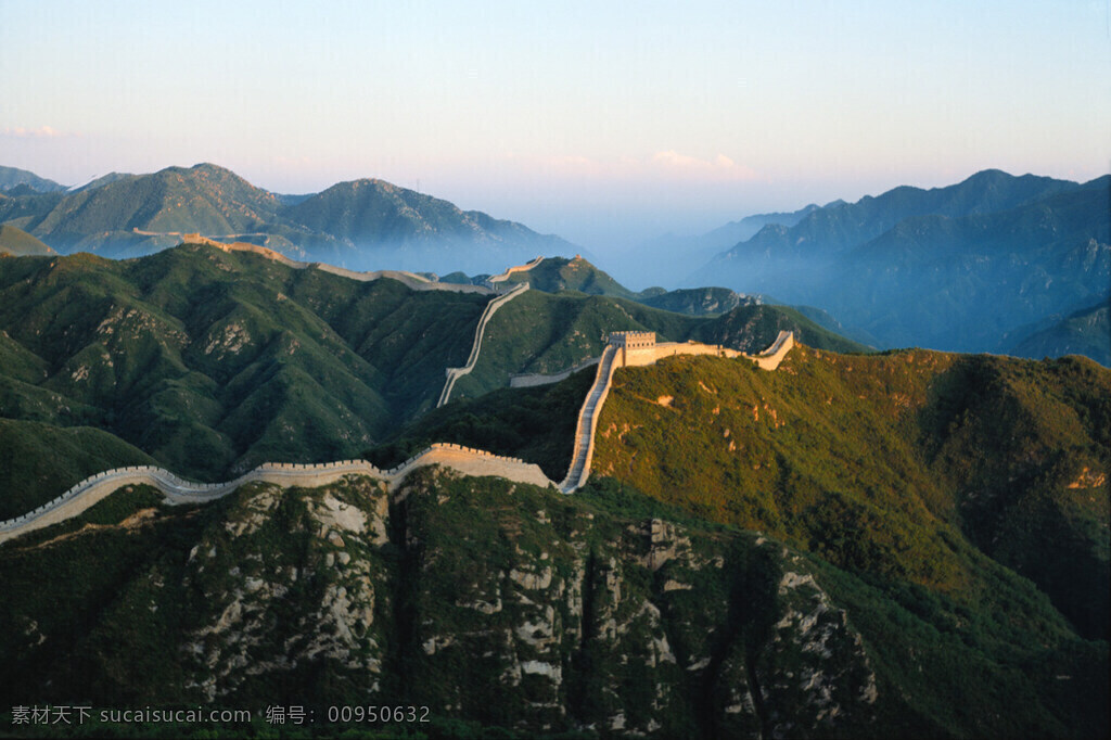 长城 风光 全景 自然景观 田园风光 摄影图库