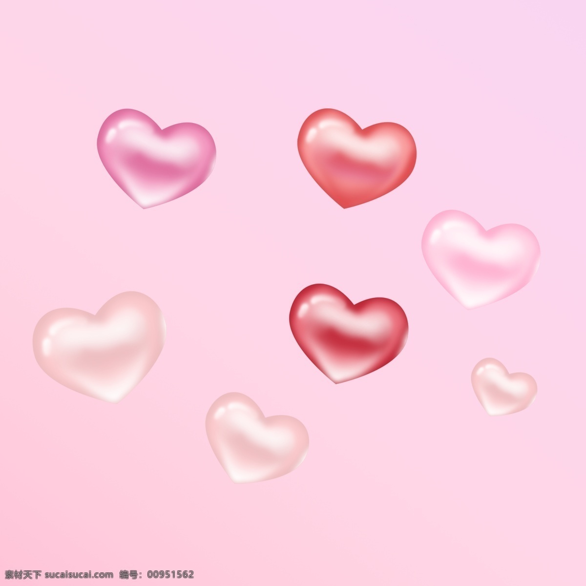 粉色浪漫心形 粉色心形 心形气球 浪漫气球 粉色浪漫气球 七夕素材 婚庆素材 心形 粉色 背景
