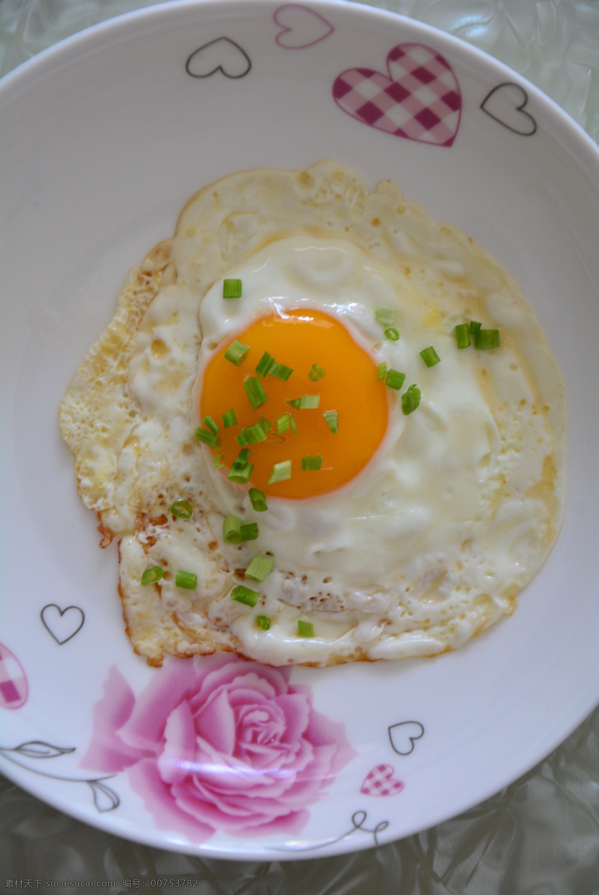 鸡 蛋 煎鸡蛋 一个鸡蛋 葱 餐饮美食 传统美食