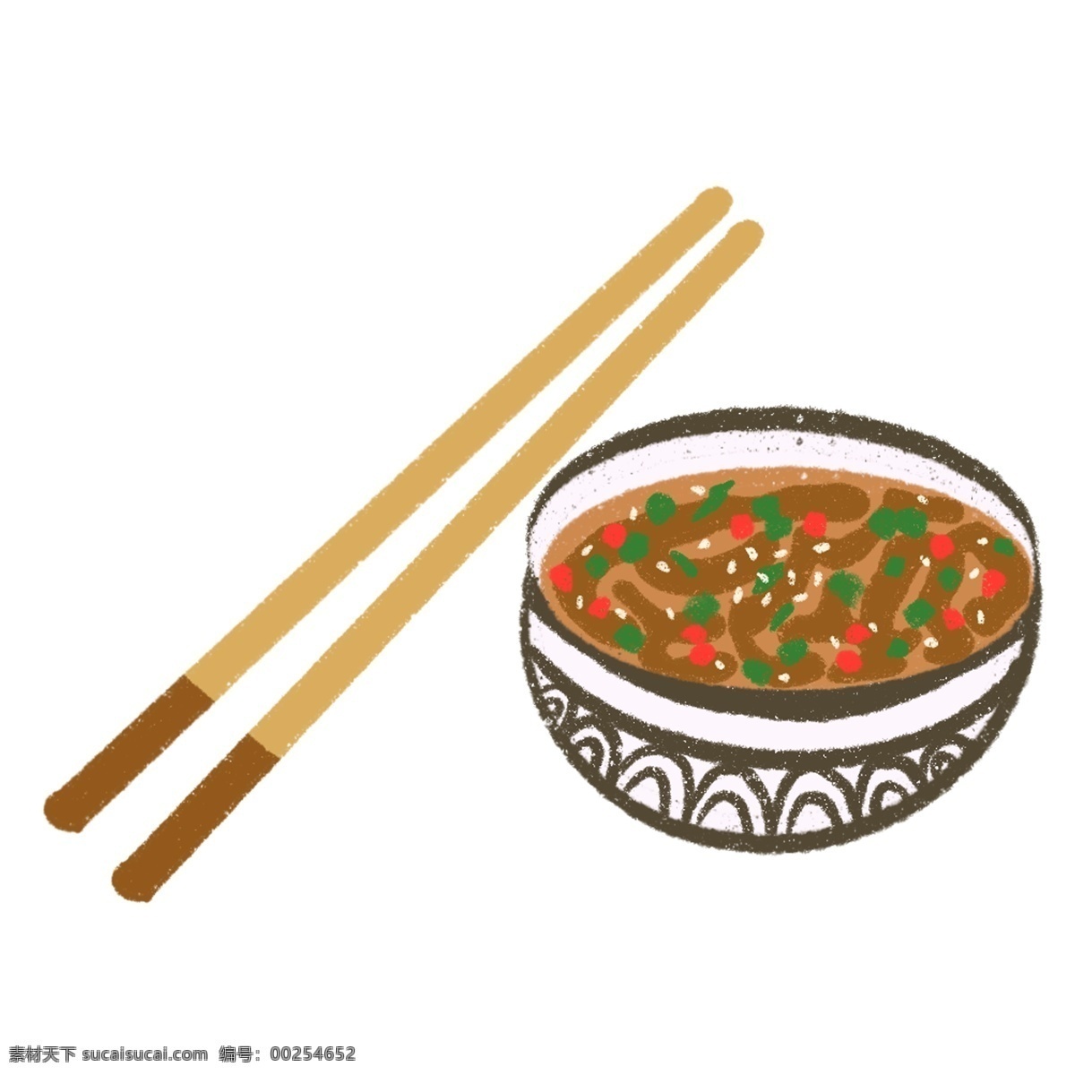 卡通手绘火锅沾料元素素材图片下载-素材编号00254652-素材天下图库