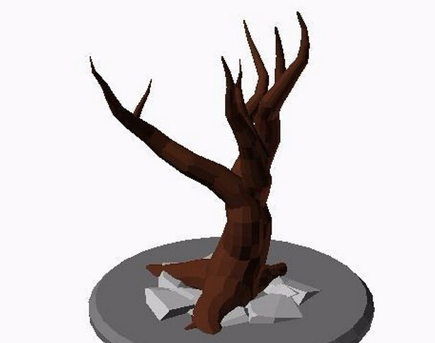 死亡 树 3d 打印 模型 打印模型素材 模型素材 3d模型 3d模型素材 3d效果 3d素材 3d打印 stl 白色