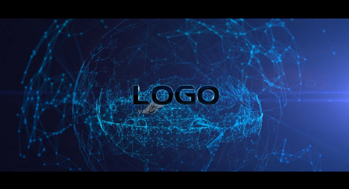 三维空间 能源 网格 logo 标志 展现 能源网格 logo标志 flv 黑色