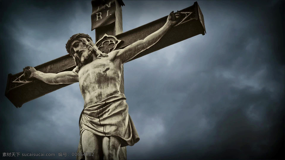 雕塑 雕像 十字架 耶稣 基督 信仰 石碑 石像 实用图片素材 建筑园林