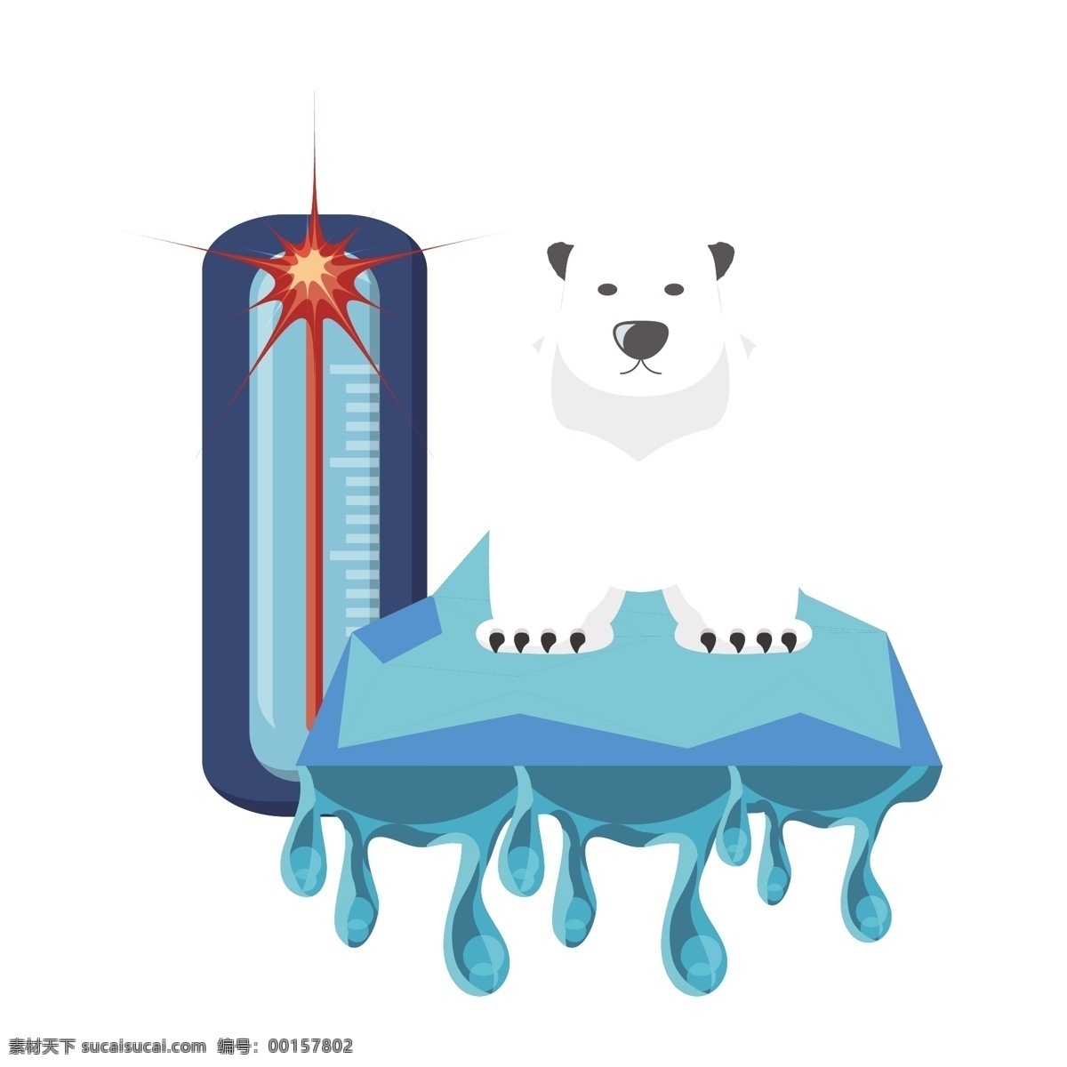 全球 变 暖 警示 矢量 变暖 全球变暖 卡通 卡通北极熊 可怜 可怜的北极熊 灾害 自然灾害 温度升高 气候变暖