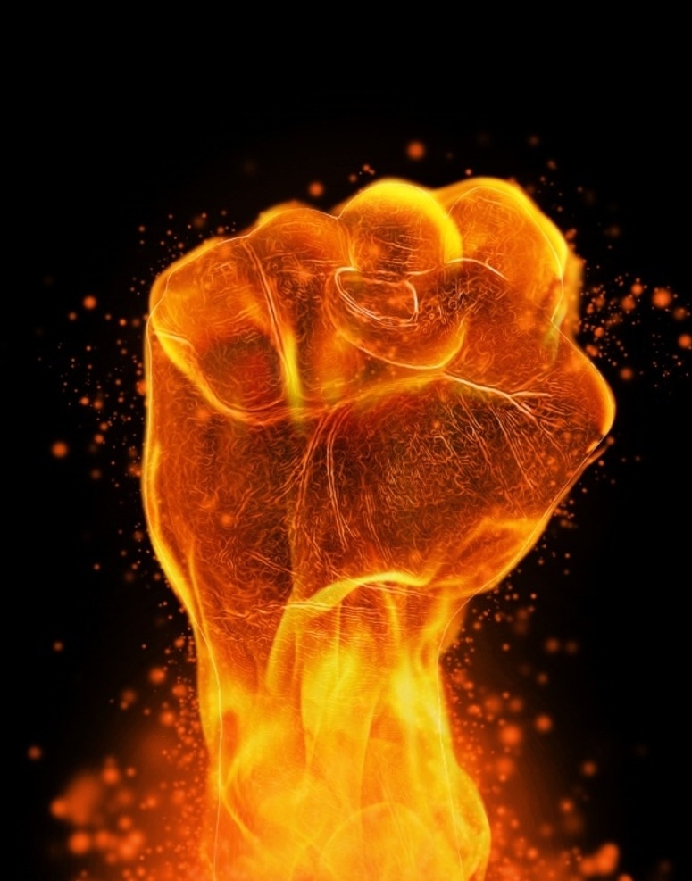 火焰拳头 拳头火焰 火焰 力量 拳头 背景 ps源码 文化艺术
