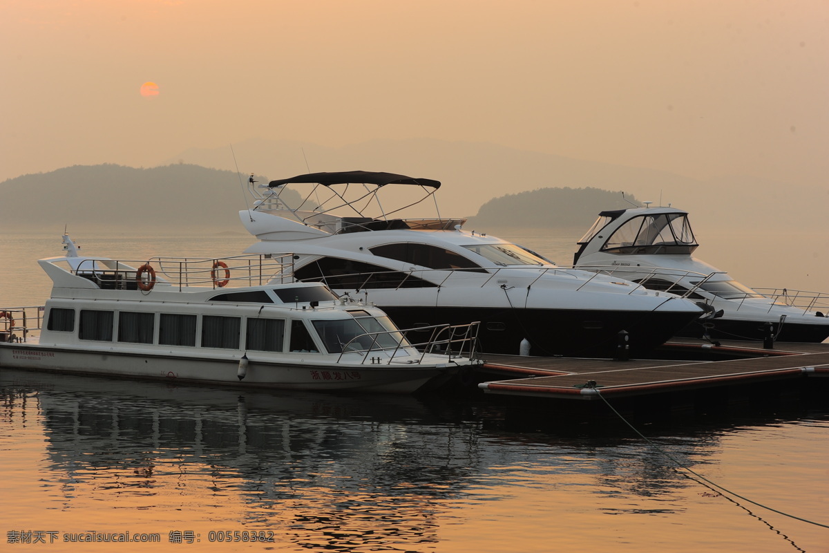 游艇免费下载 交通工具 夕阳 现代科技 游艇 风景 生活 旅游餐饮