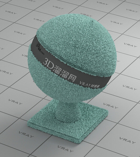 vray 浅蓝色 毛巾 材质 max9 布料 置换 有贴图 3d模型素材 材质贴图
