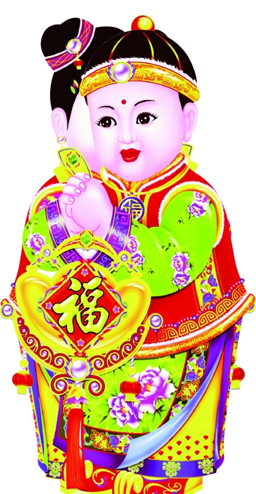 金童玉女 金童 玉女 春节素材 超市节日装饰 分层 源文件
