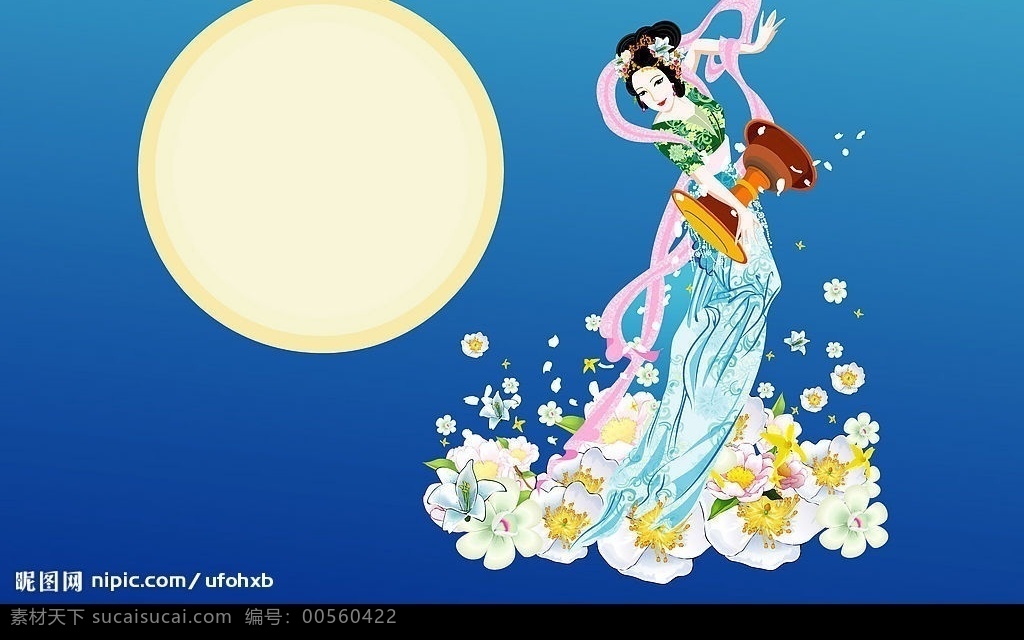 嫦娥奔月 月亮 仙女 嫦娥 奔月 文化艺术 传统文化 设计图库