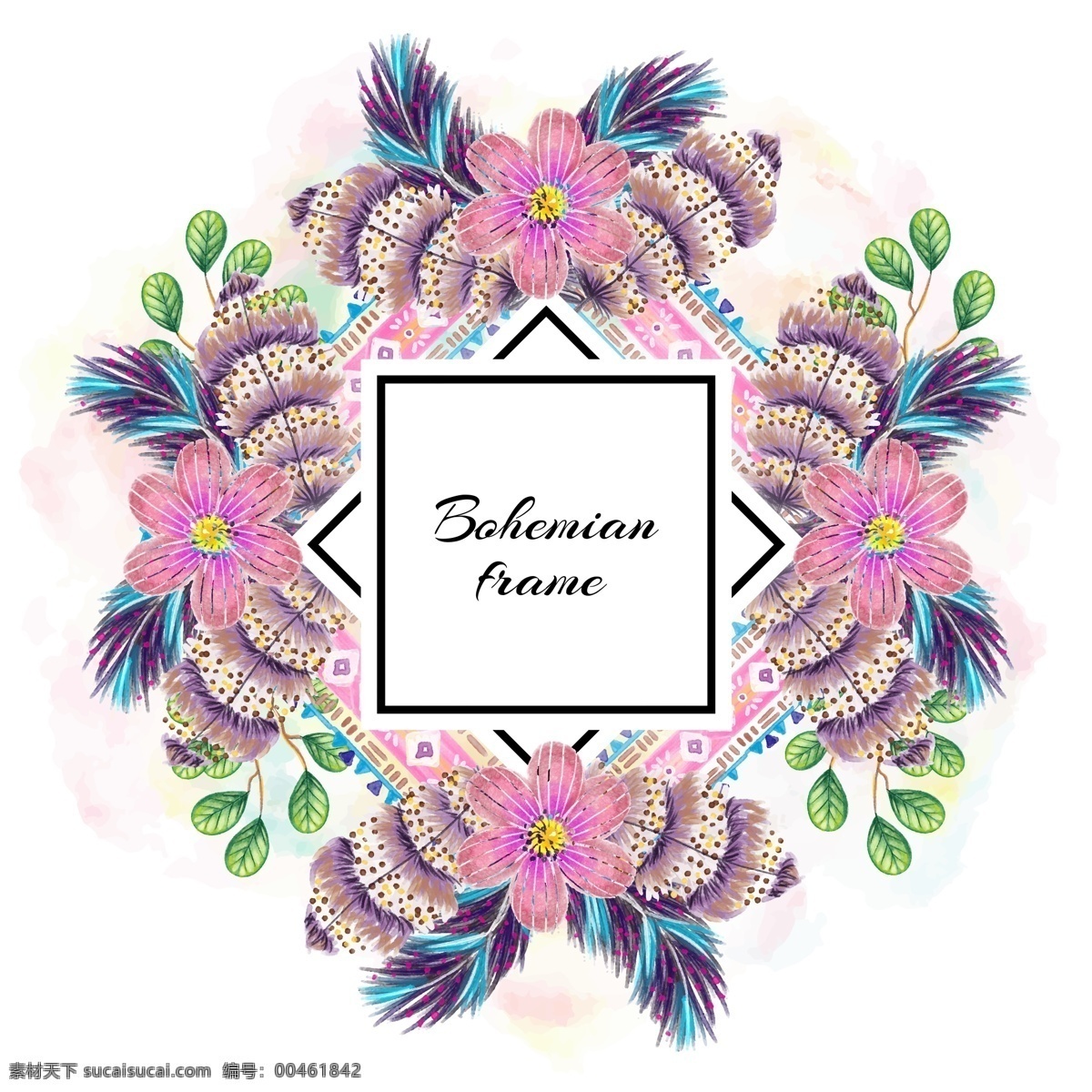 纷 紫 花蕊 卡通 矢量 花朵 平面素材 设计素材 矢量素材 装饰
