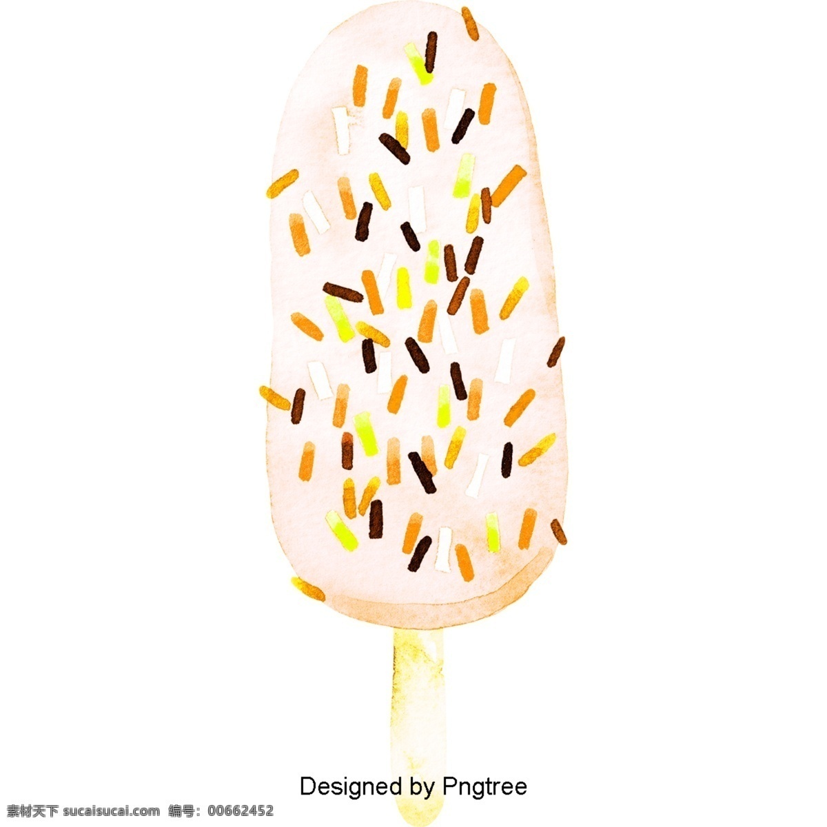 卡通 手绘 甜点 冰淇淋 甜筒 可爱 冰冷 饮 夏天 雪球