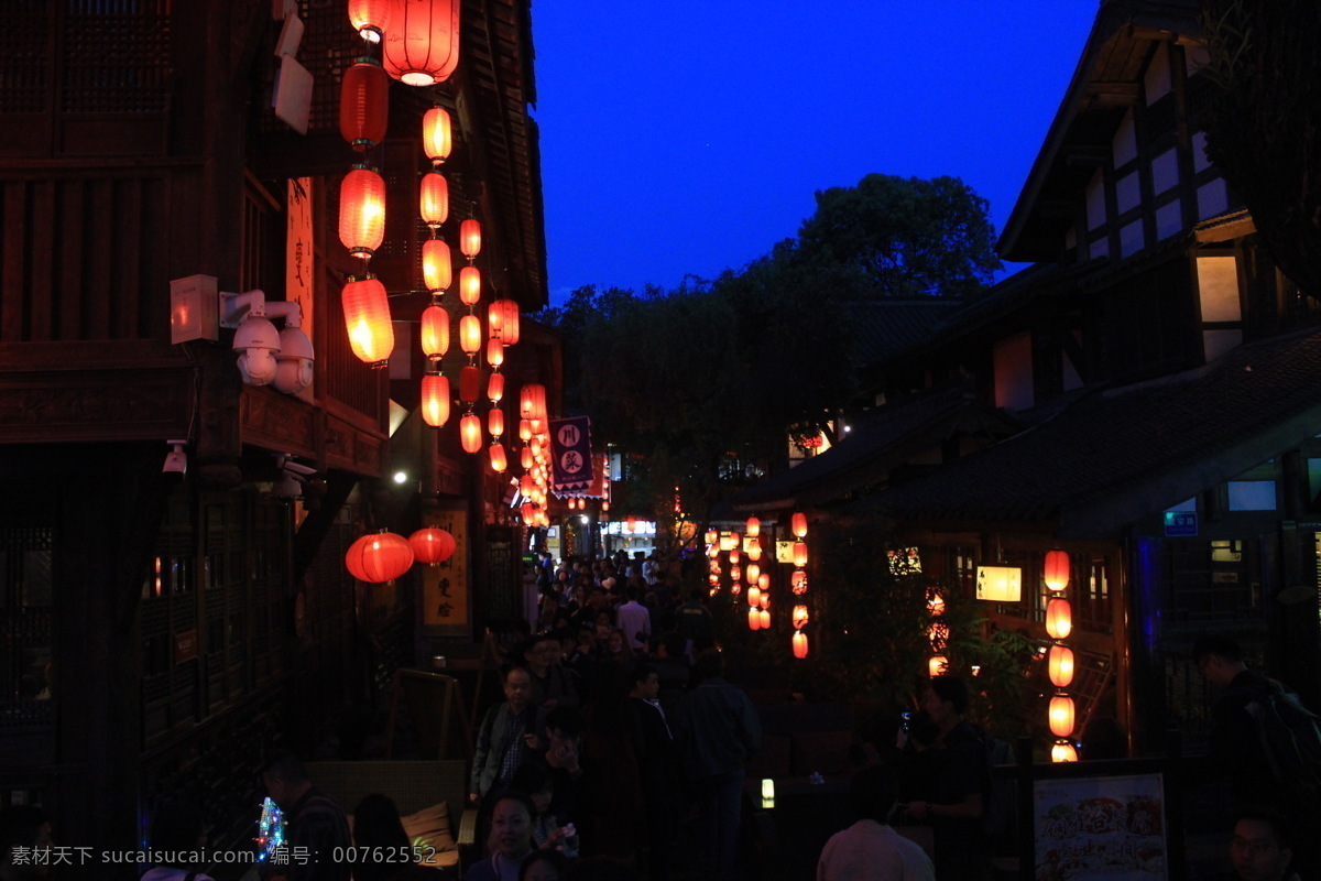 古城夜市 锦里 古城 四川 成都 夜市 灯笼 夜晚 摄影旅游 旅游摄影 国内旅游