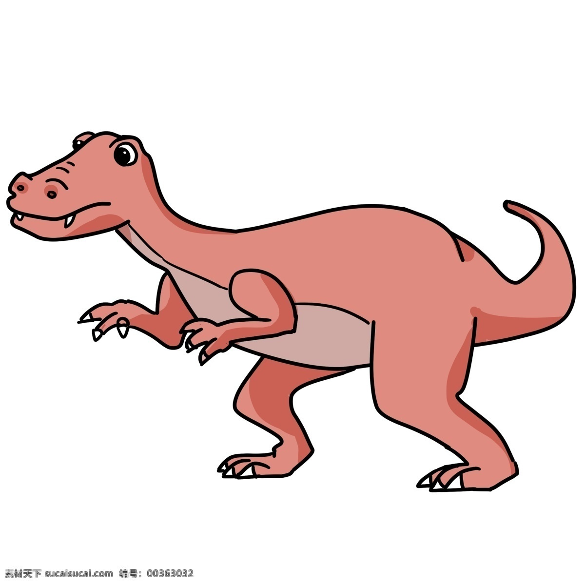 卡通 红色 蜀 龙 插画 红色蜀龙 灭绝动物 张牙舞爪 小动物 卡通蜀龙 可爱的恐龙 大恐龙 卡通插画