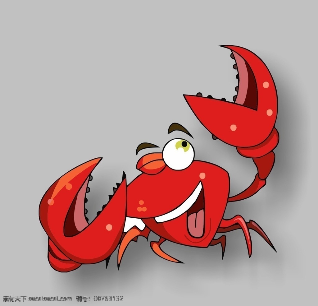 可爱 矢量 小 螃蟹 矢量螃蟹 小螃蟹 螃 蟹 生物世界 海洋生物