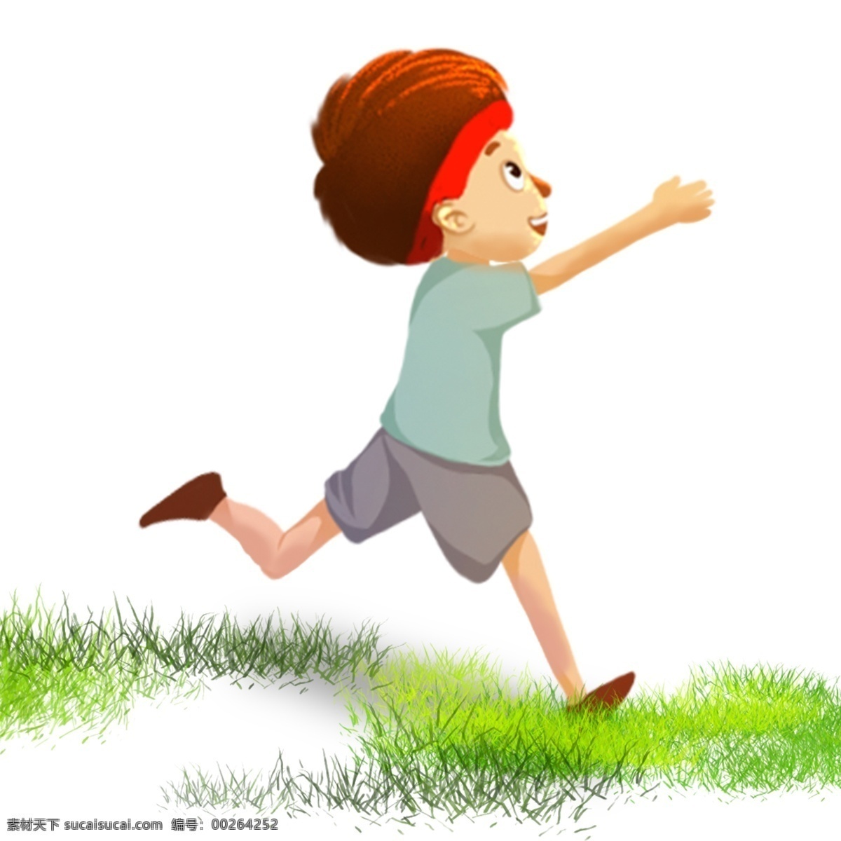 人物 小 男孩 奔跑 插画 跑步 卡通 彩色 小清新 创意 手绘 绘画元素 现代 简约 装饰 图案