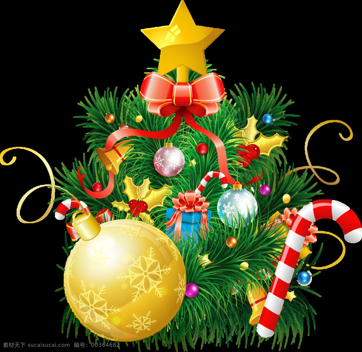 圣诞树 卡通 五角星 挂 礼物 元素 png元素 挂礼物 卡通五角星 免抠元素 圣诞挂件 圣诞礼物 透明元素