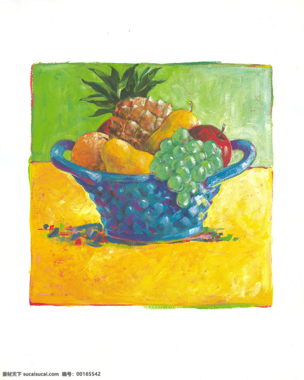 菠萝 绘画书法 静物 葡萄 水果 文化艺术 油画水果 油画 设计素材 模板下载 蓝子 装饰素材 无框画