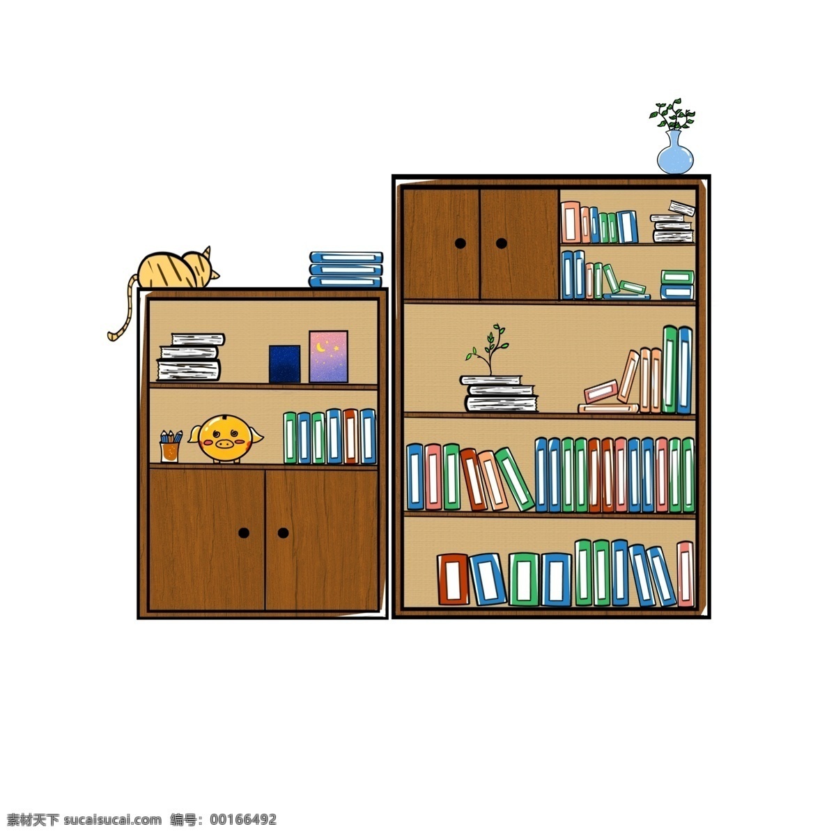 温馨 木质 家具 书架 木质书架 书 书柜 书房书架 装饰图案
