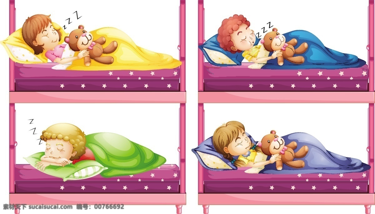 卡通睡觉儿童 睡眠日 睡眠 睡觉卡通 午觉 睡服 昏睡 睡姿 做梦 被子 儿童 婴儿 幼儿 幼儿园素材 卡通设计