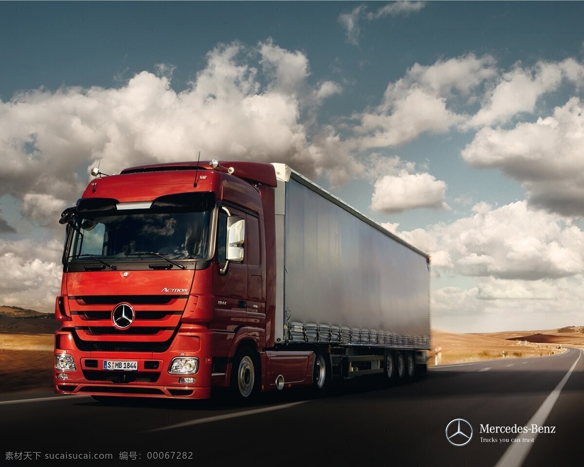 奔驰免费下载 奔驰 公路 交通工具 卡车 天空 夕阳 现代科技 卡车设计素材 卡车模板下载