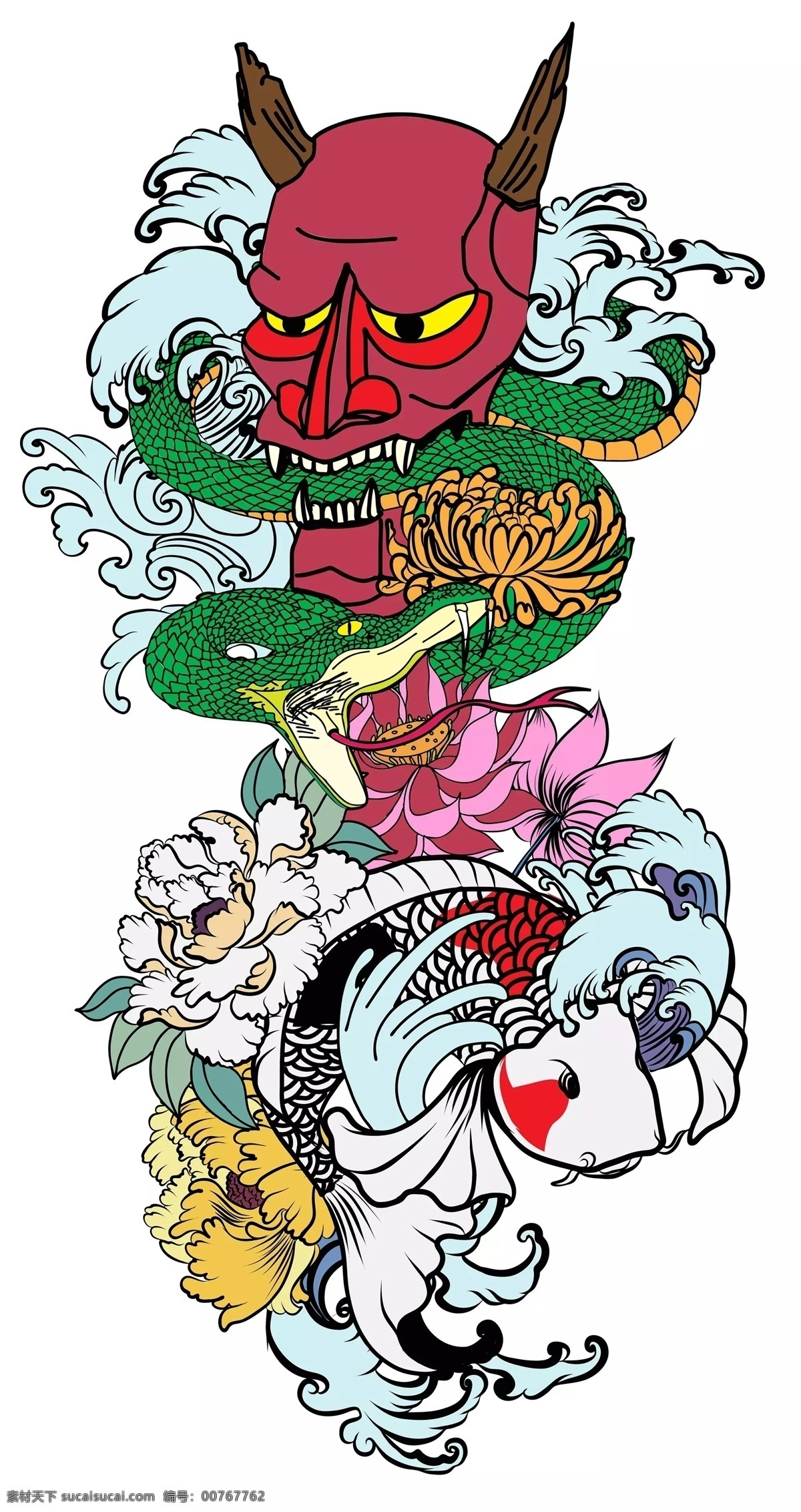 纹身 龙 浮世绘 鬼怪 般若 夹克 绣花 重工艺 后幅 潮牌 日本 文化 文化艺术