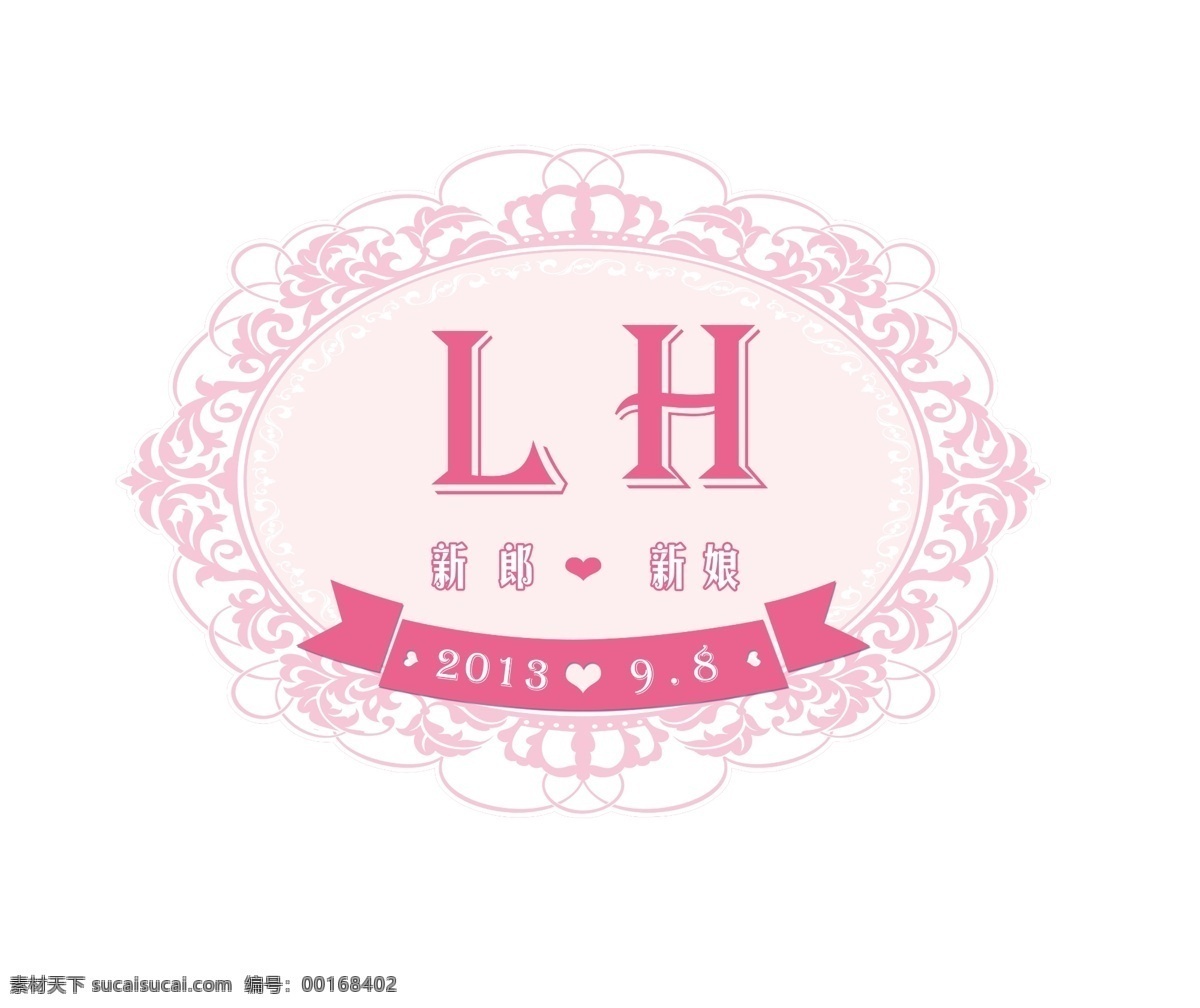 标志设计 粉色 广告设计模板 婚礼 婚礼标志 婚庆 婚庆设计 欧式 标志 模板下载 欧式婚礼标志 飘带 主题设计 源文件 家居装饰素材