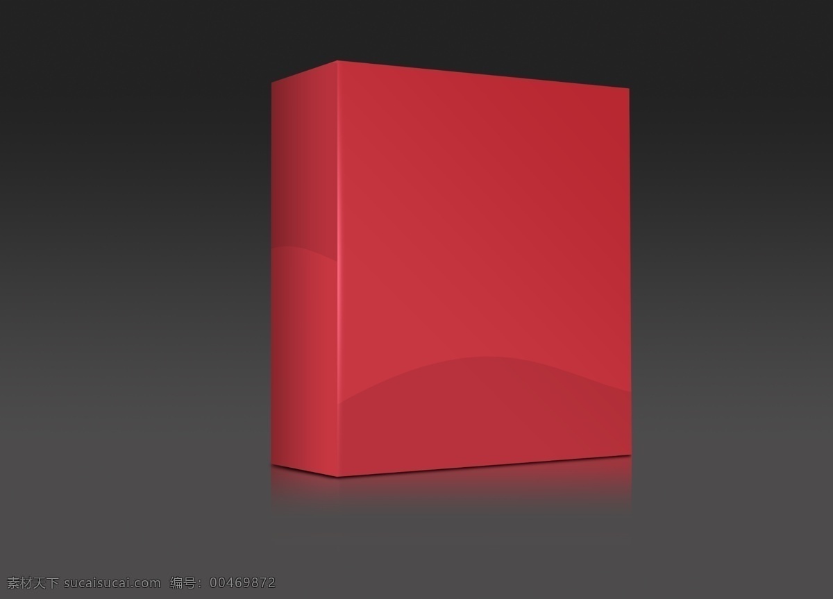红色盒子样机 纸盒样机 包装样机 红色