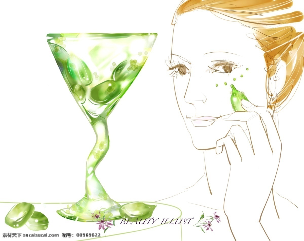 分层 化妆 化妆品 化妆品广告 女孩插画 少女插画 时尚少女 手绘化妆品 化妆素材下载 化妆模板下载 手绘女孩 少女水彩画 源文件 插画集
